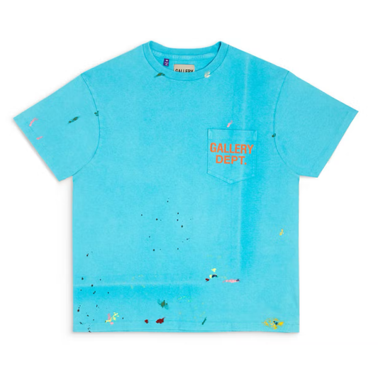 Gallery Dept. Vintage Logo Painted Tee Turquoise - Sz XL
