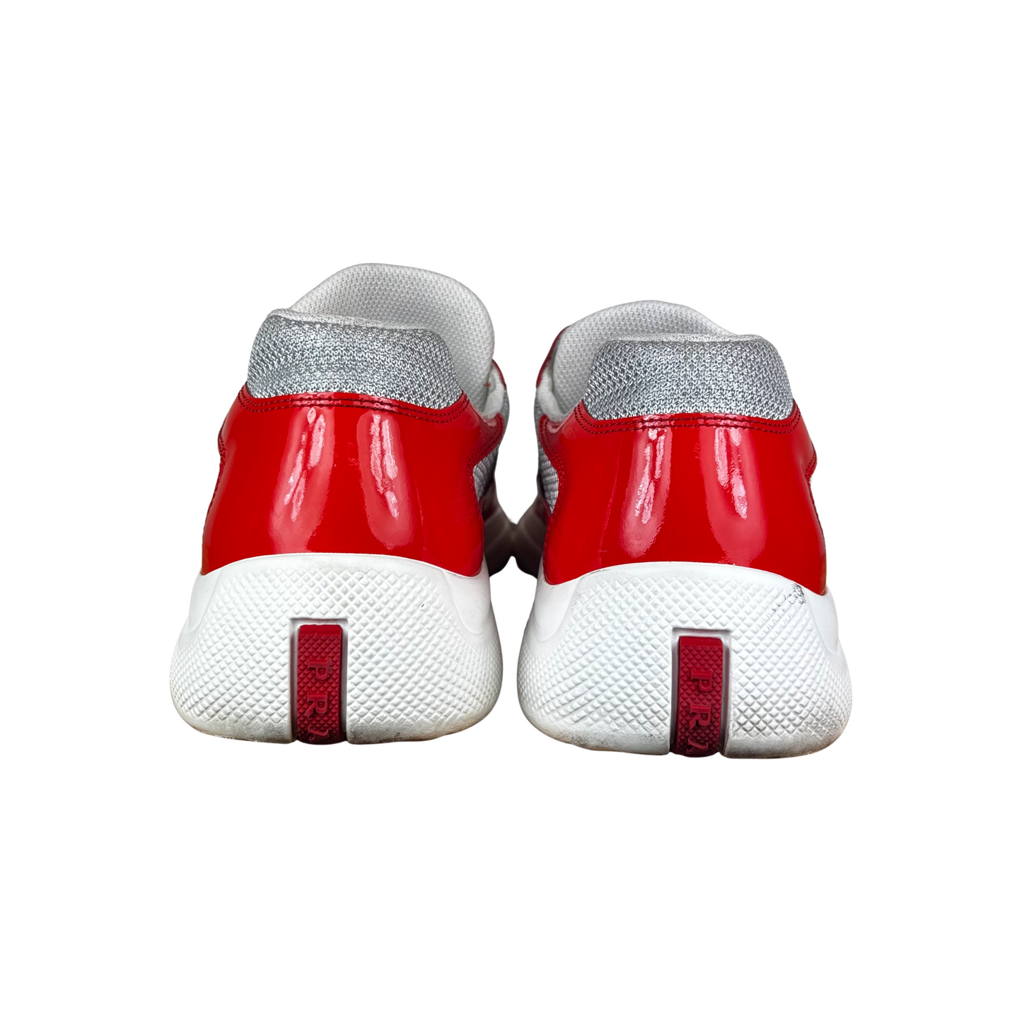 Used Prada Americas Cup Orange Patent - Sz 8.5