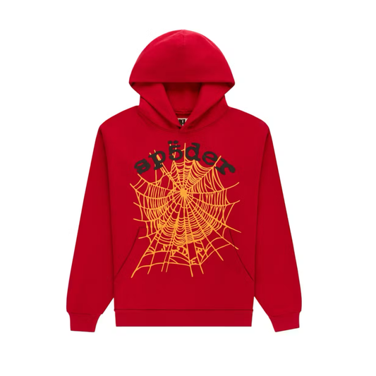 Sp5der OG Web V2 Hoodie Red - Sz L
