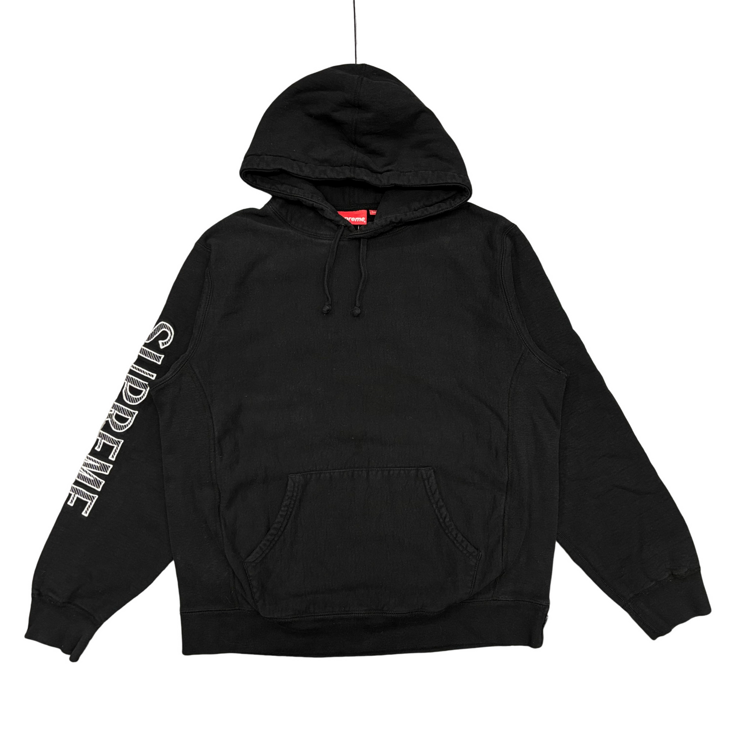 Used Supreme Embroidered Sleeve Hoodie - Sz L