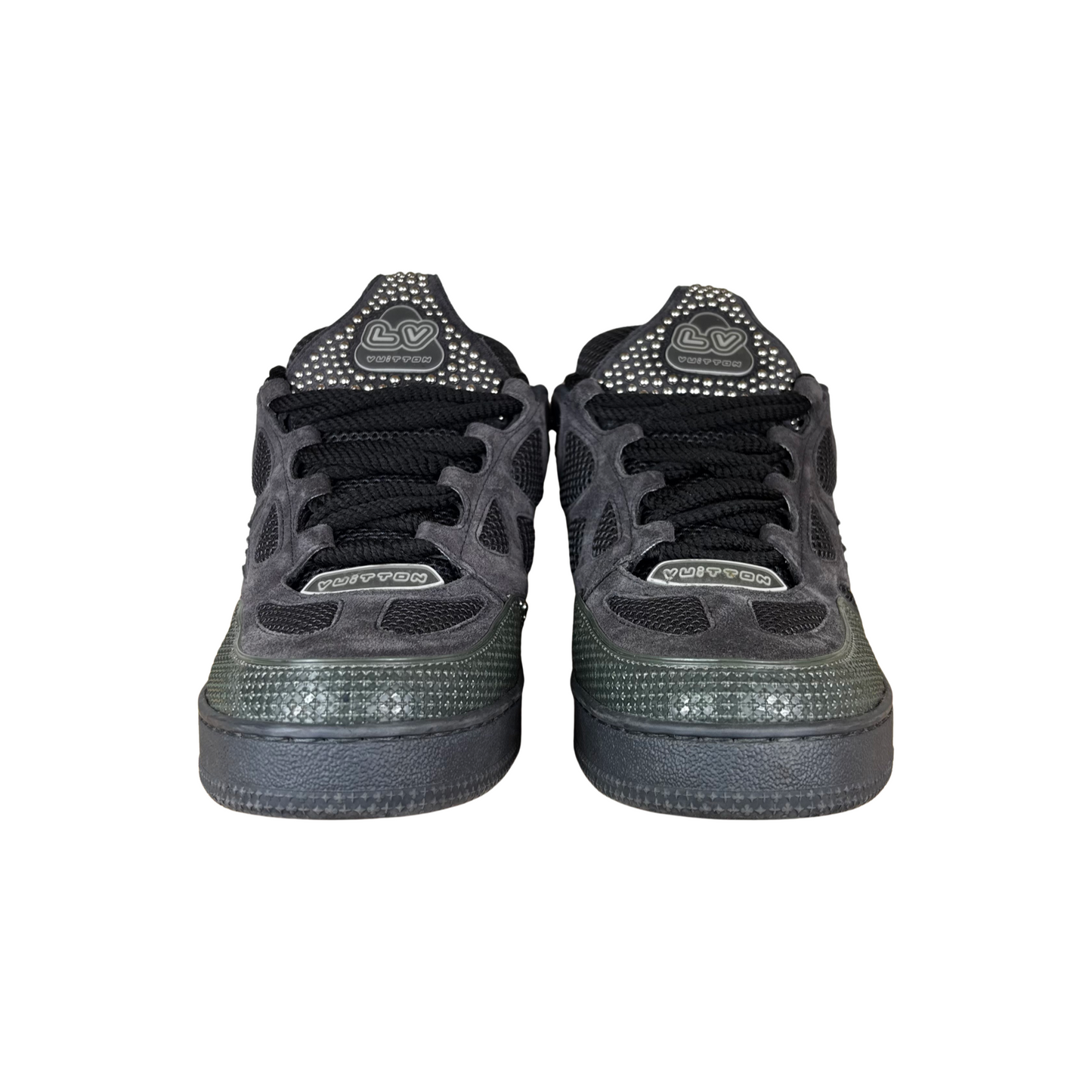 Used Louis Vuitton Skate Sneaker Grey Studded - Sz 8