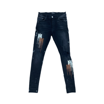 Used Amiri Drip Logo - Sz 32