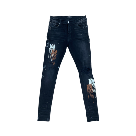 Used Amiri Drip Logo - Sz 32