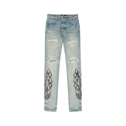 Amiri Denim Bandana Flame - Clay Indigo