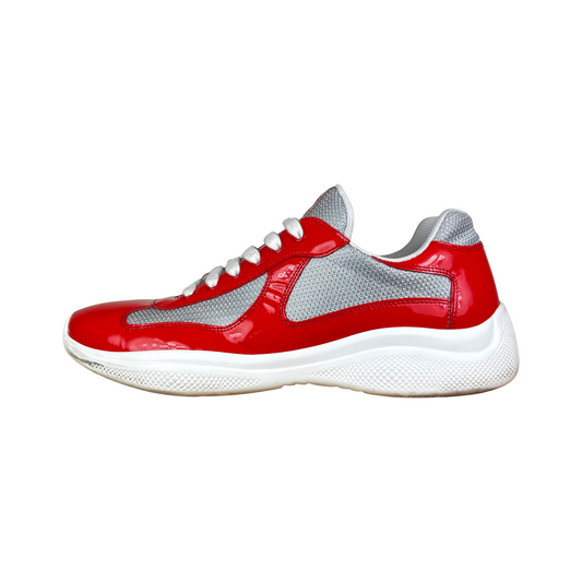 Used Prada Americas Cup Orange Patent - Sz 8.5