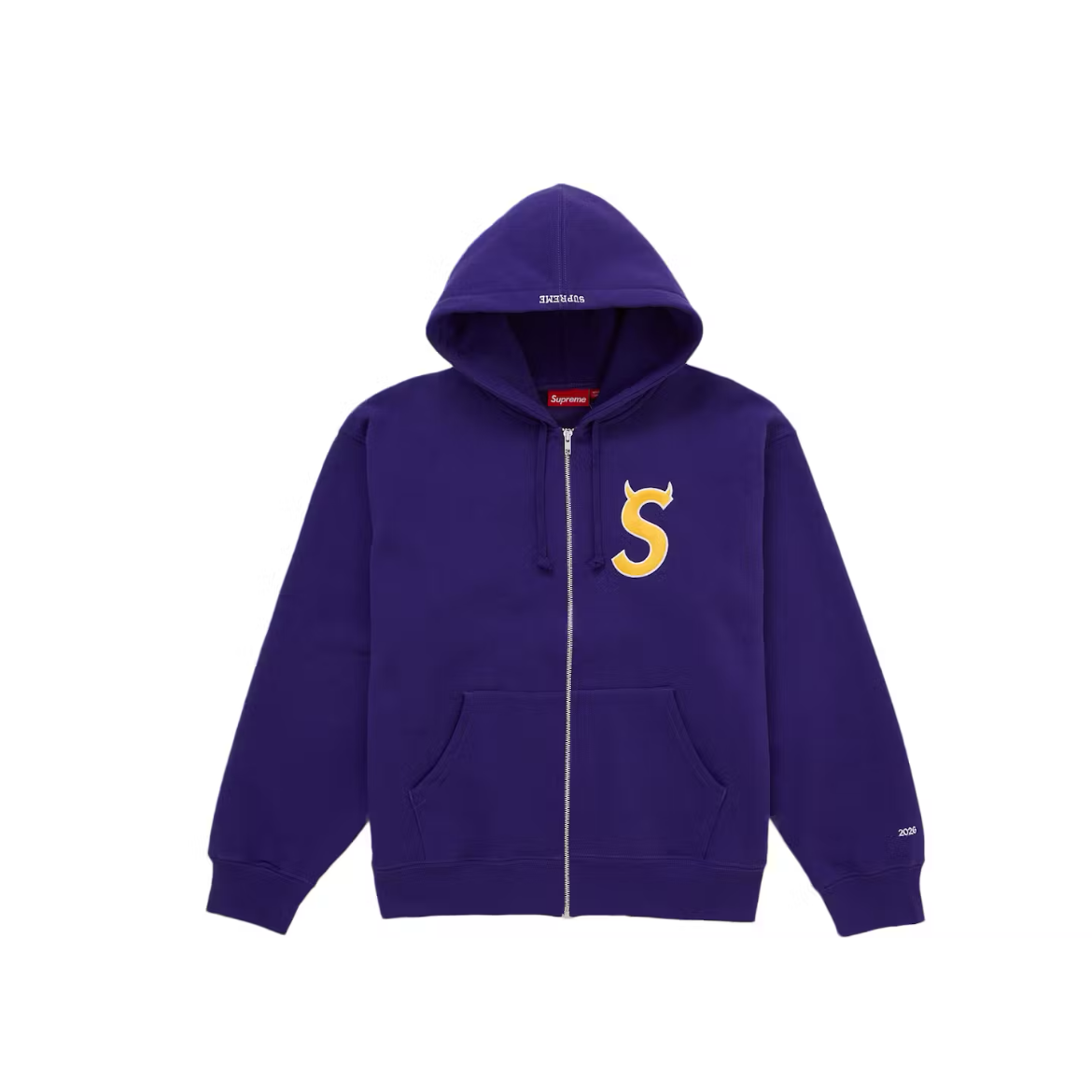 Supreme S Devil Logo Zip Up Fit - Purple