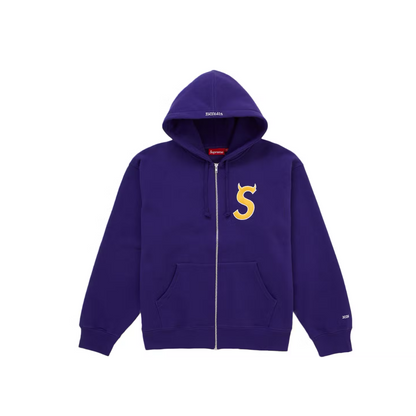 Supreme S Devil Logo Zip Up Fit - Purple