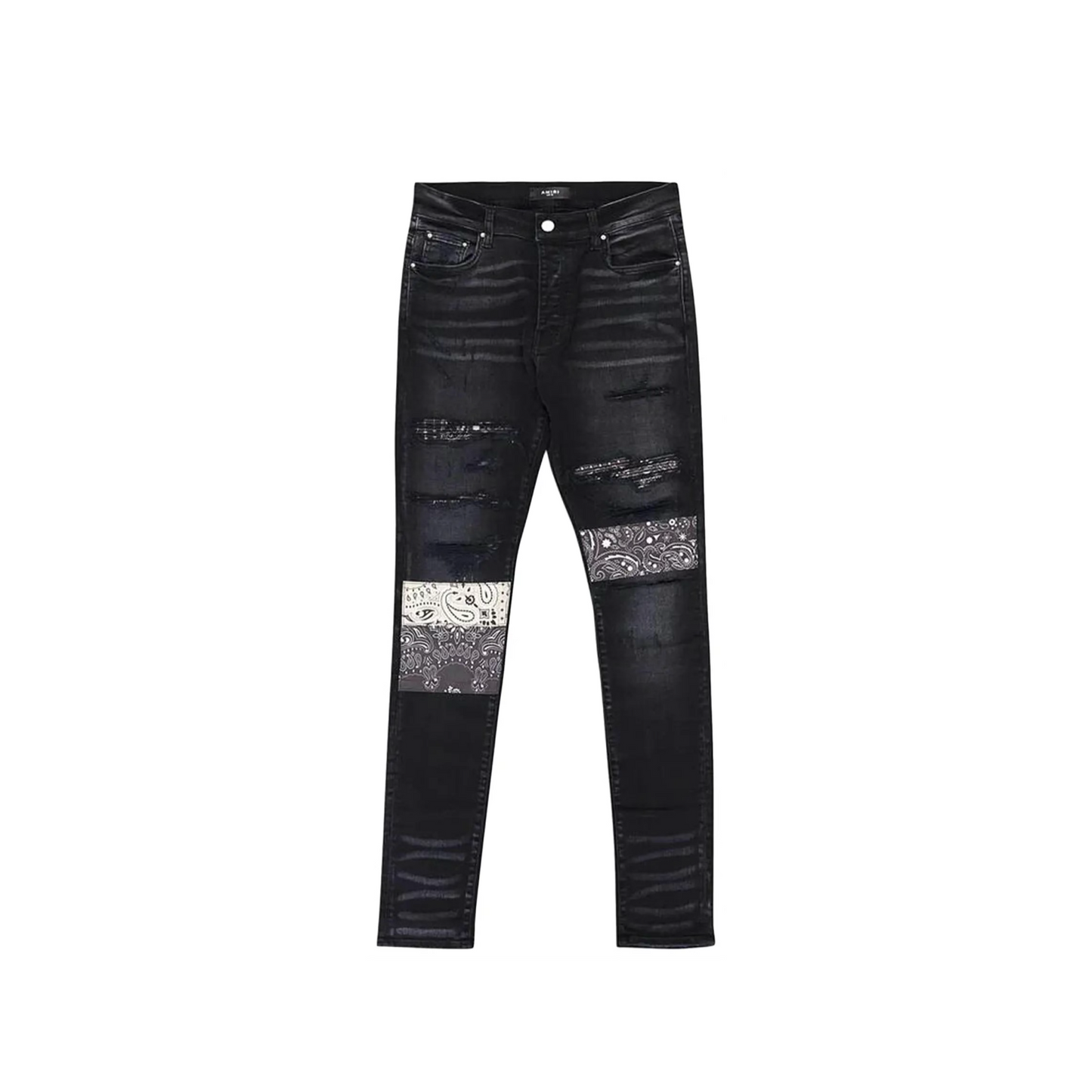 Amiri Vintage Bandana Art Patch - Aged Black