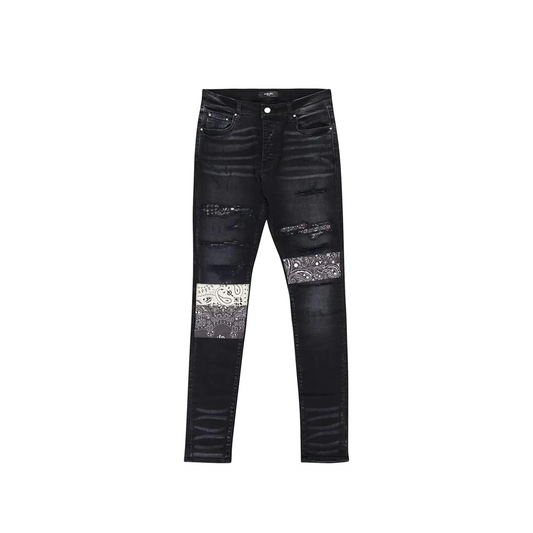 Amiri Vintage Bandana Art Patch - Aged Black