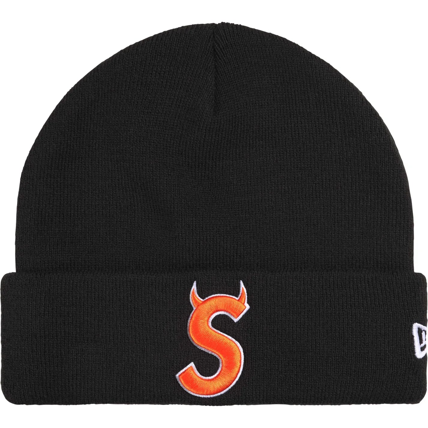 Supreme New Era Devil S Logo Beanie - Black