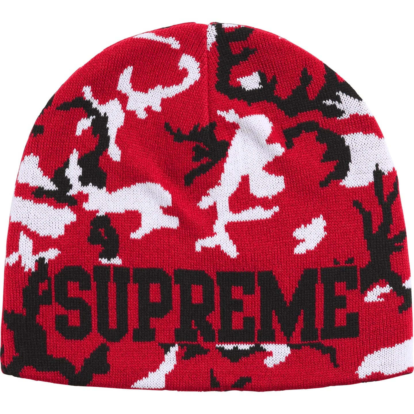 Supreme Reversible Camo Beanie - Red