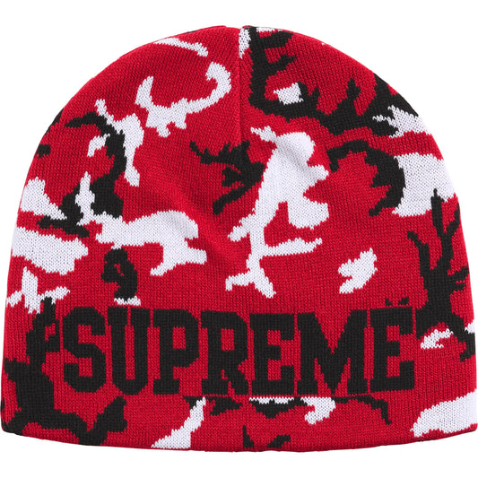 Supreme Reversible Camo Beanie - Red