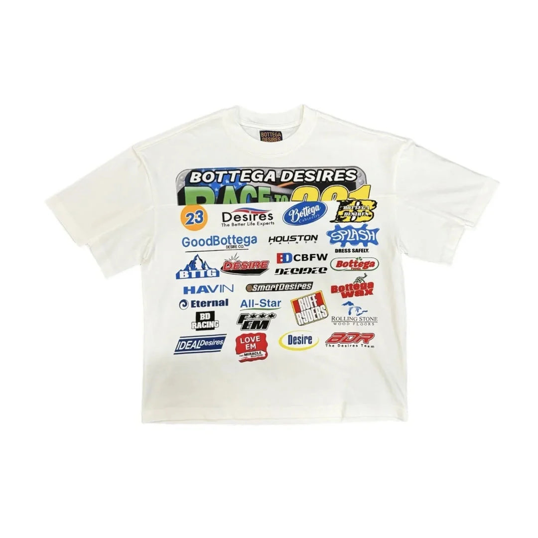 Bottega Desires Race Tee- White