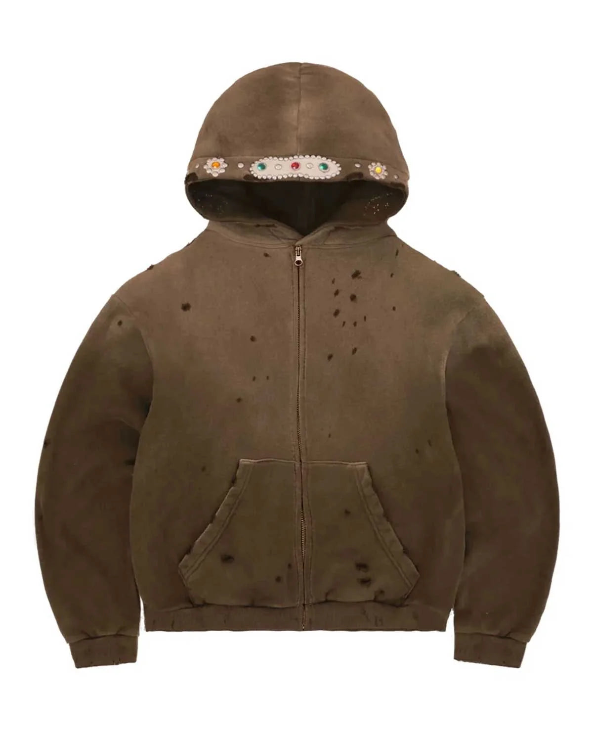 Bravest Studios Sapphire Zip Up Hoodie Vintage Brown