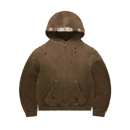 Bravest Studios Sapphire Zip Up Hoodie Vintage Brown