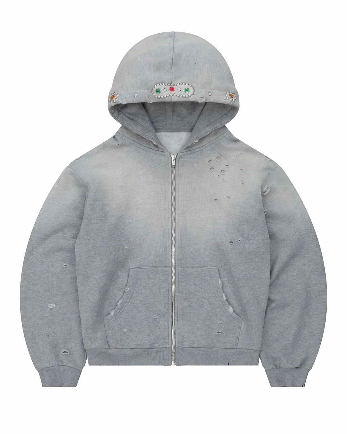 Bravest Studios Sapphire Zip Up Hoodie Vintage Grey