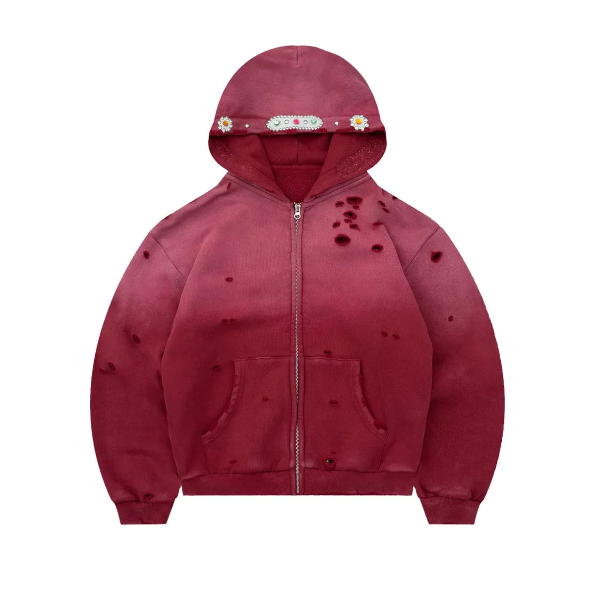Bravest Studios Sapphire Zip Up Hoodie Red