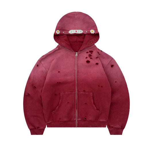 Bravest Studios Sapphire Zip Up Hoodie Red