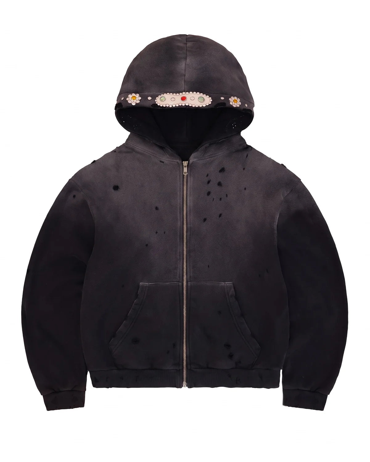 Bravest Studios Sapphire Zip Up Hoodie Vintage Black