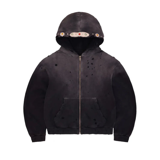 Bravest Studios Sapphire Zip Up Hoodie Vintage Black