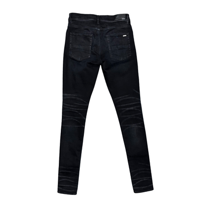 Used Amiri Paint Drip Logo Jeans Black - Sz 30