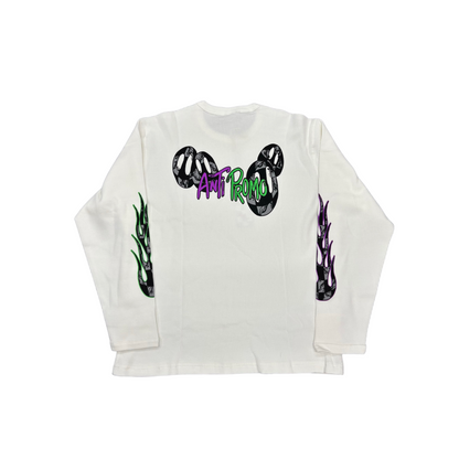 Matty Boy Anti Promo Flames Thermal - White