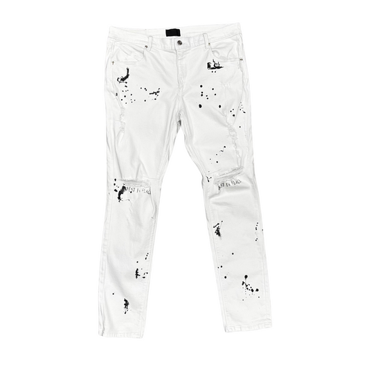 Used RTA White Paint Jeans - Sz 36
