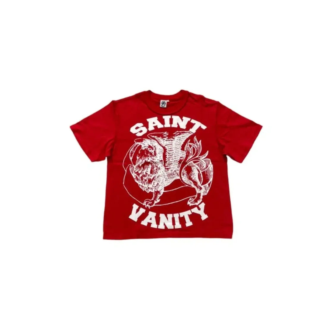 Saint Vanity Griffin Tee Red White