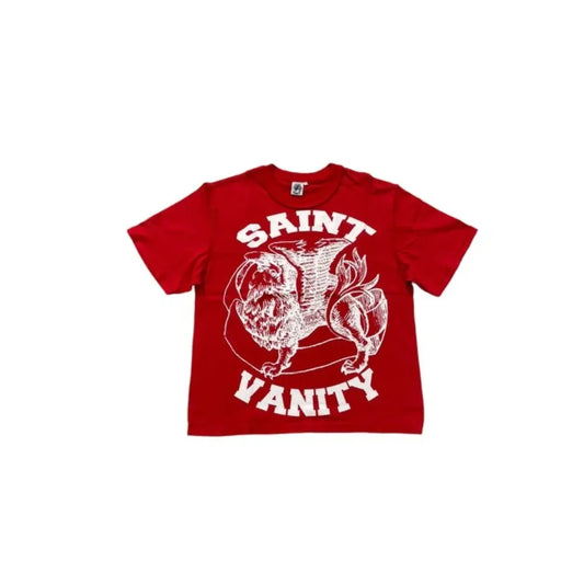 Saint Vanity Griffin Tee Red White