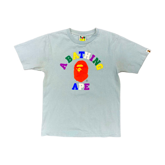 Used Bape Rainbow College Tee - Sz S