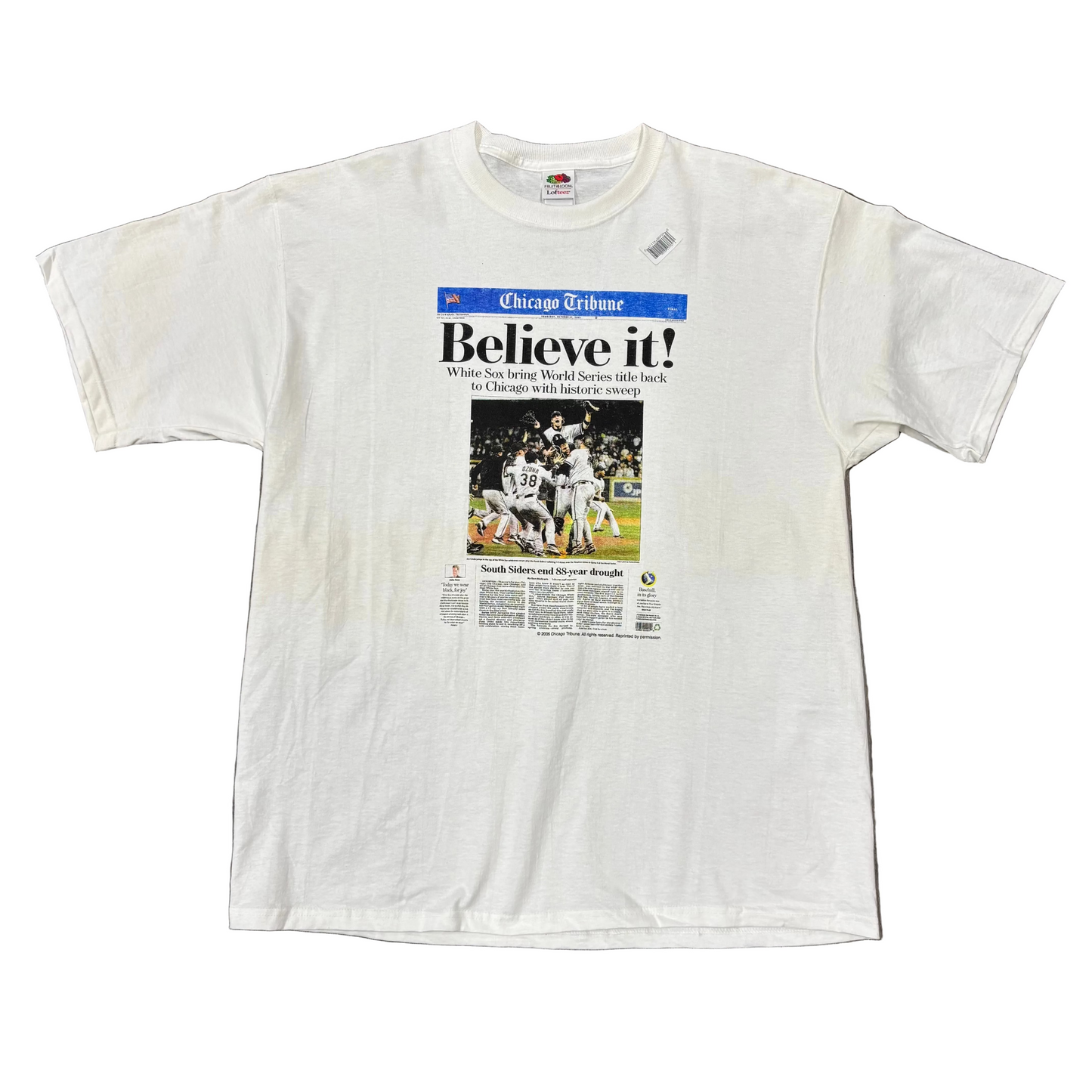 Chicago Tribune 2005 White Sox Newspaper Tee - White
