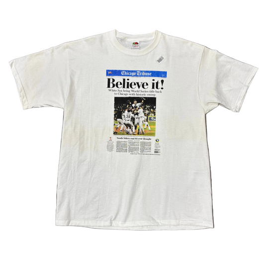 Chicago Tribune 2005 White Sox Newspaper Tee - White
