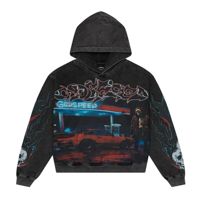 Godspeed Godspeed Pitstop Hoodie Washed Grey - Sz S