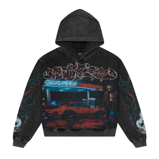 Godspeed Godspeed Pitstop Hoodie Washed Grey - Sz S