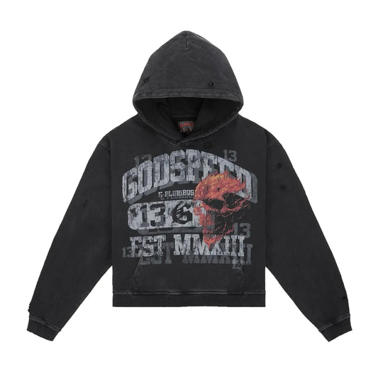 Godspeed Seeing Double Hoodie Washed Black - Sz XS