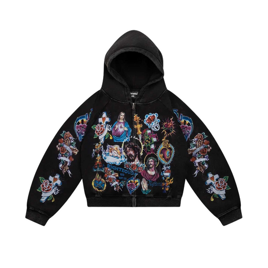 We Are Righteous Risen King Zip Up - Black