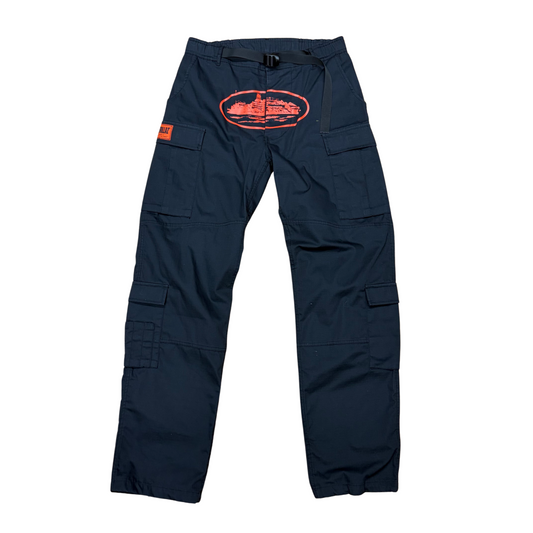 Used Corteiz Alcatraz Guerilla Cargo Pants - Sz L Black