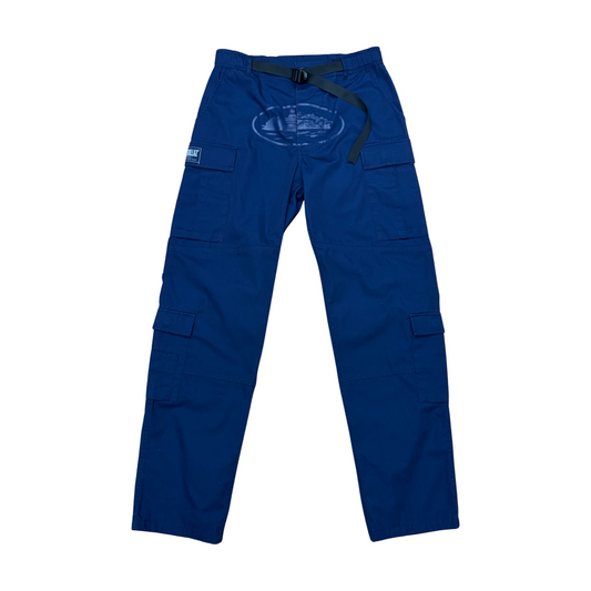Used Corteiz Alcatraz Guerilla Cargo Pants - Sz L Blue