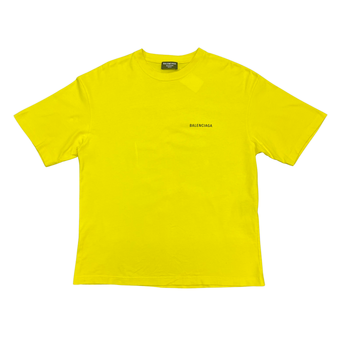 Used Balenciaga Logo Yellow T - Sz S