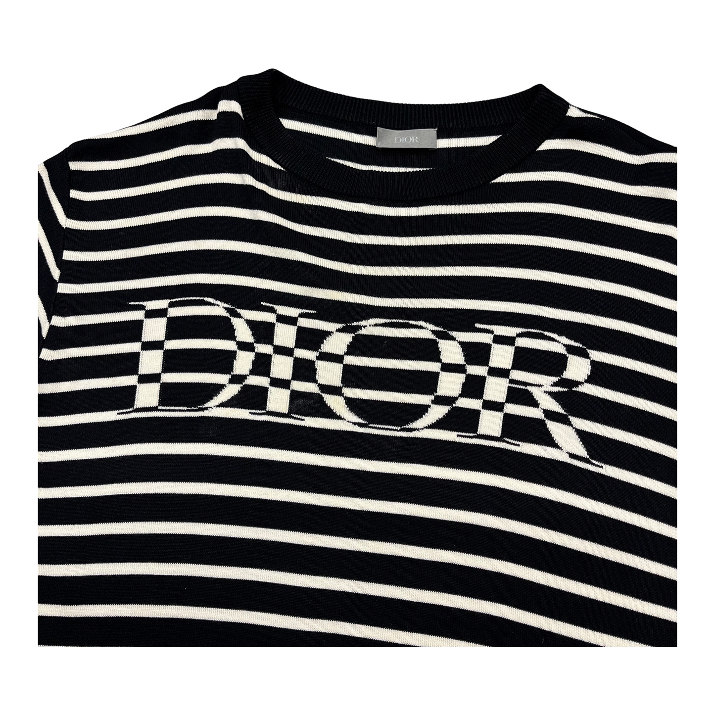 Used Dior Logo Knit T Shirt - Sz S