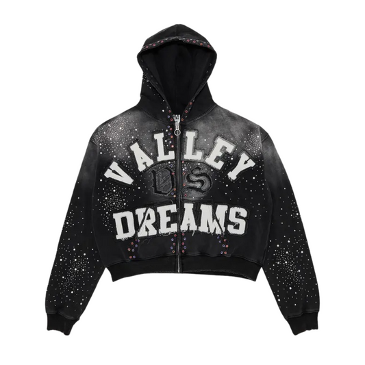 Vale Forever Classico Zip Up Hoodie - Black