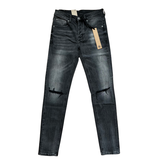 Ksubi Van Winkle Trashed Faded Black Skinny Jeans