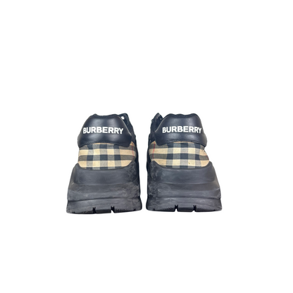 Used Burberry Check Suede Leather Sneaker - Sz 40