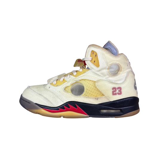 Used Jordan 5 Off White Sail - Sz 10