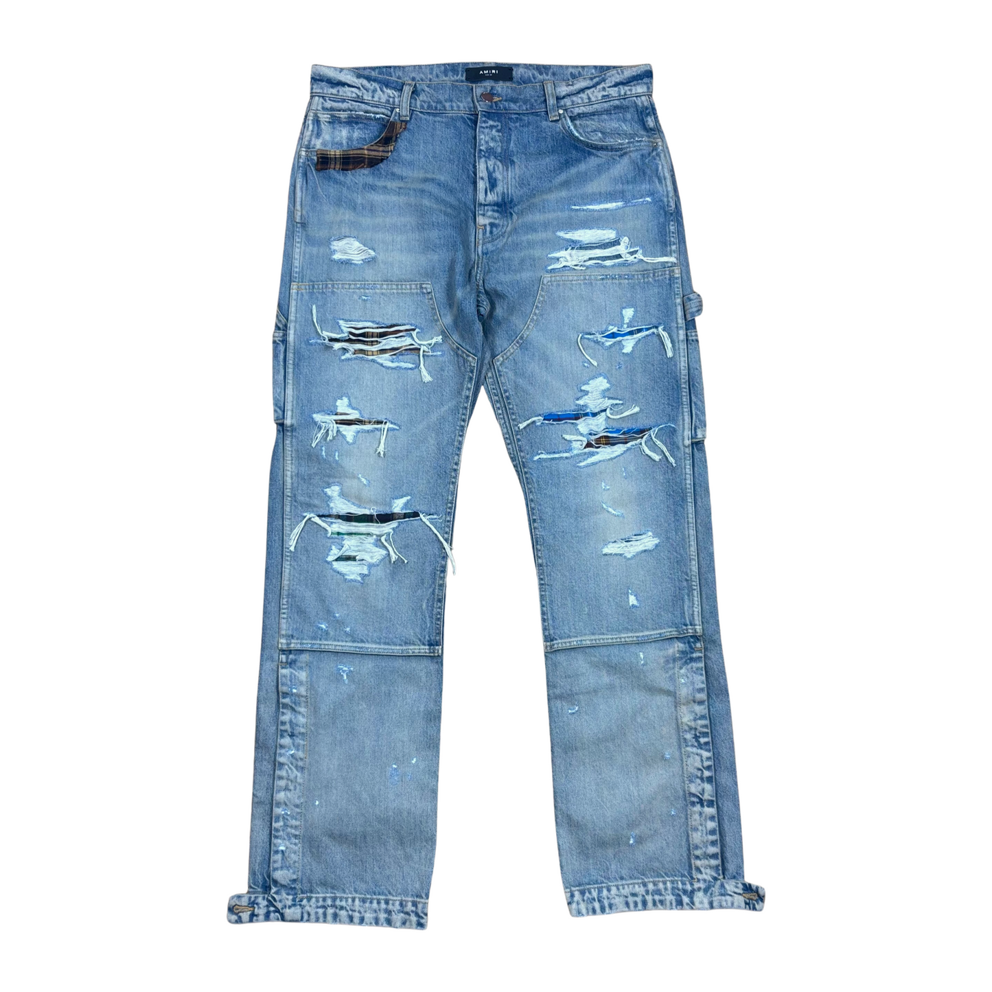 Used Amiri Plaid Carpenter Pants - Sz 34