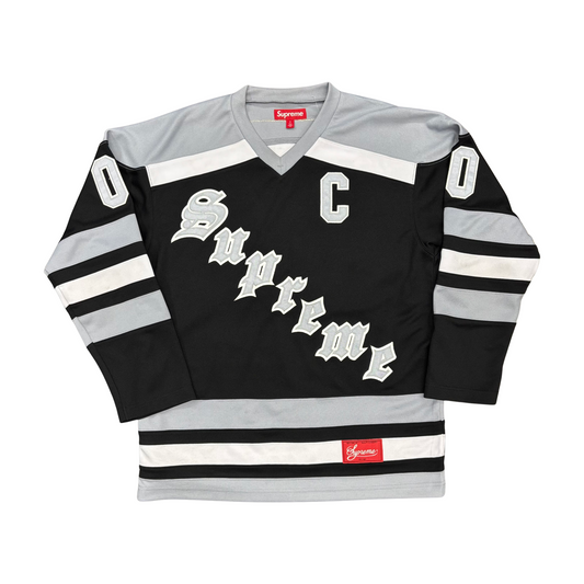 Used Supreme Fire & Ice Hockey Jersey Black - Sz S