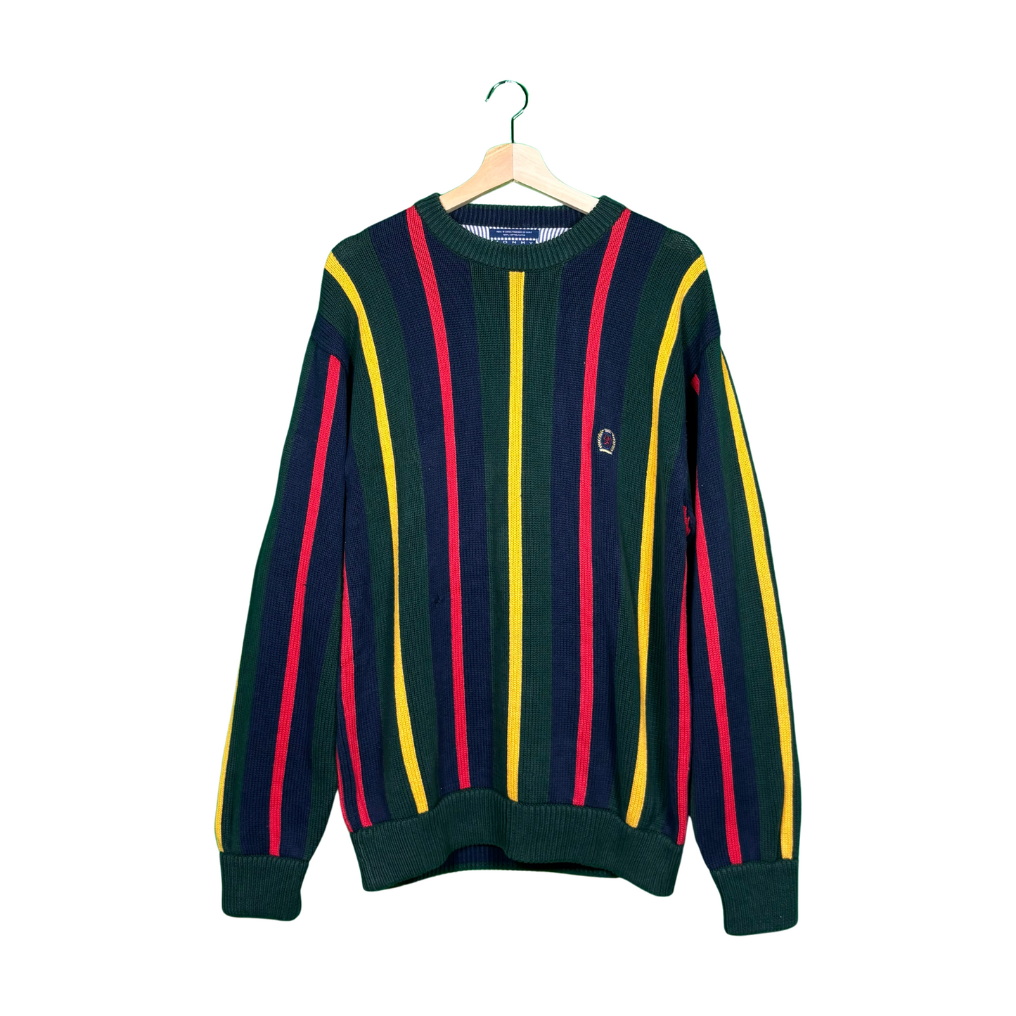 Vintage Striped Tommy Hilfiger Knit Sweater - Sz L