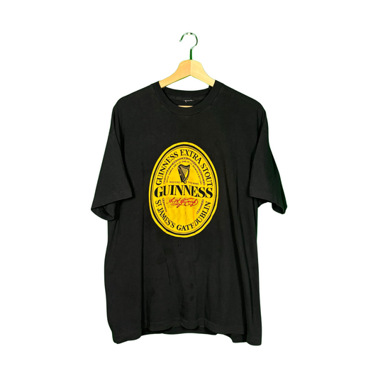 Vintage Guinness Yellow Label T Shirt - Sz L