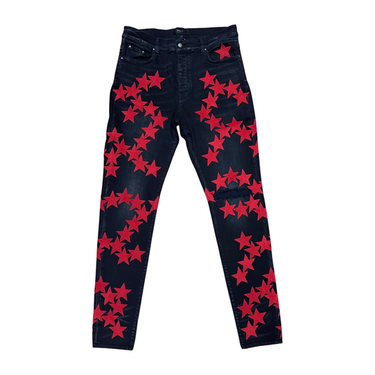 Used Amiri Red Chemist Jeans - Sz 38