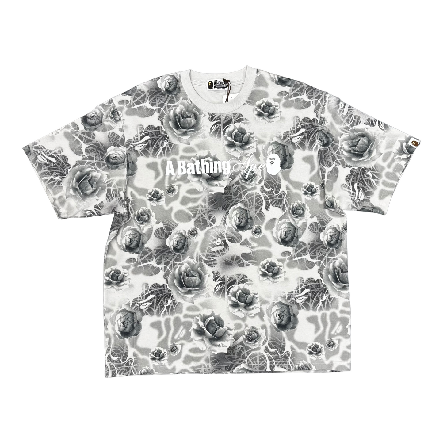 Bape Floral Solid Camo Logo Tee  - Sz L